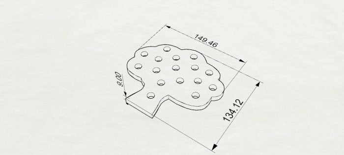 ابعاد سه بعدی محصولات چوبی دارمازو مدل درخت