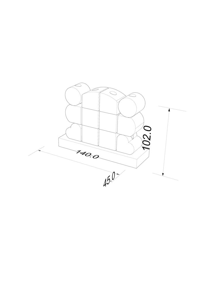 ابعاد قورباغه چوبی
