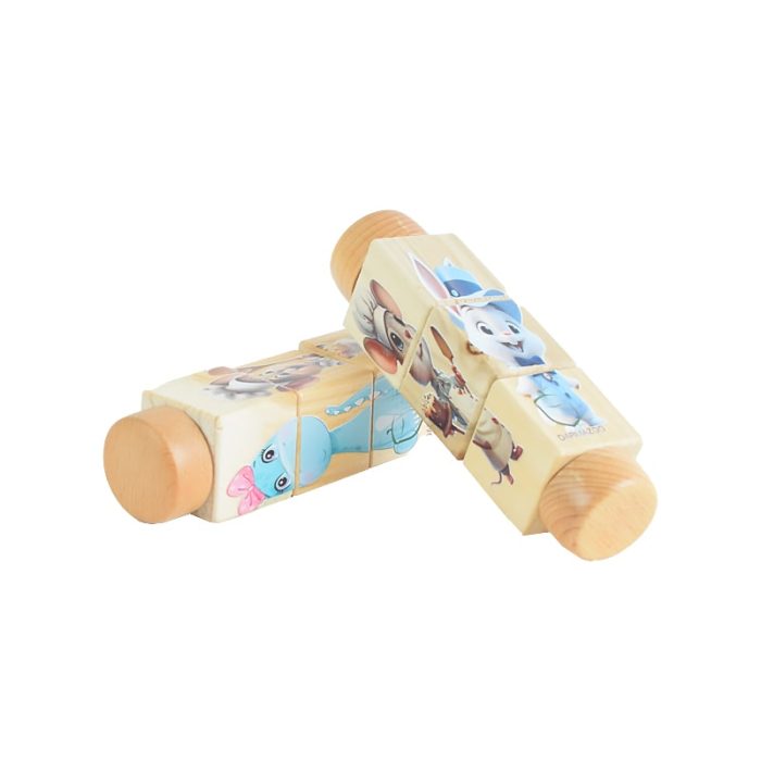 اسباببازی چوبی دارمازو مدل پازل سه تایی دایناسور