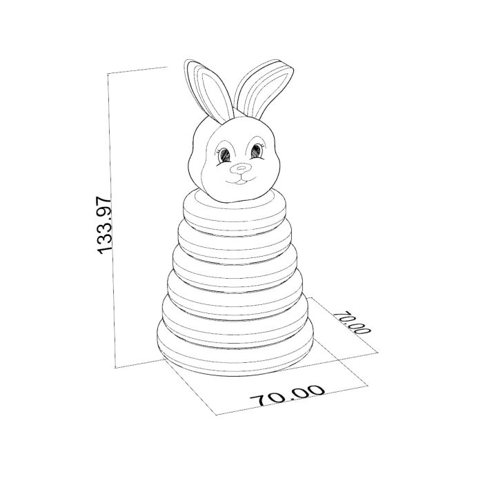 ابعاد برج هیجان چوبی دارمازو