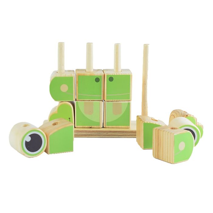 اسباب بازی چوبی مدل قورباغه چوبی