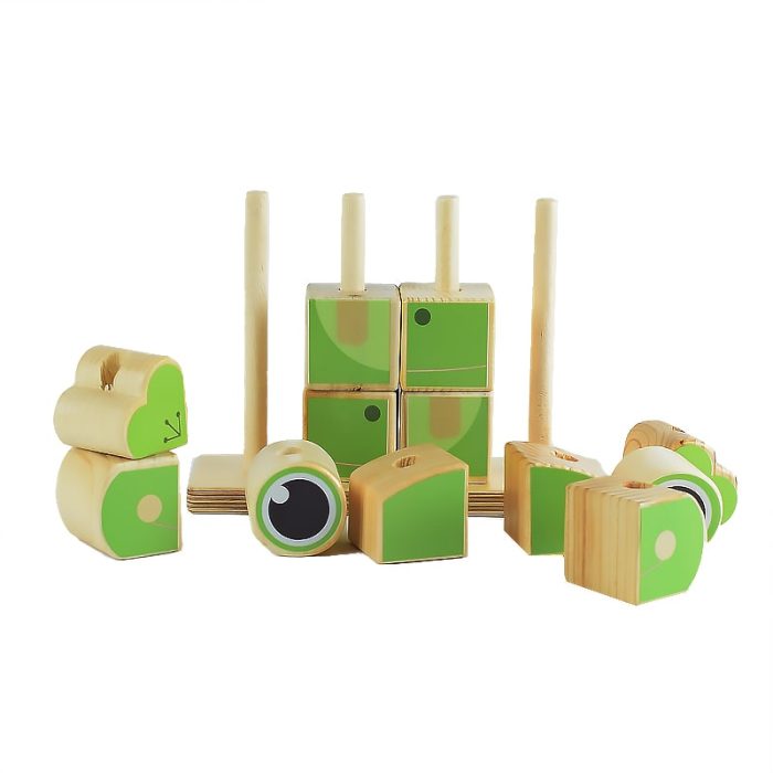 اسباب بازی فکری چوبی دارمازو مدل قورباغه