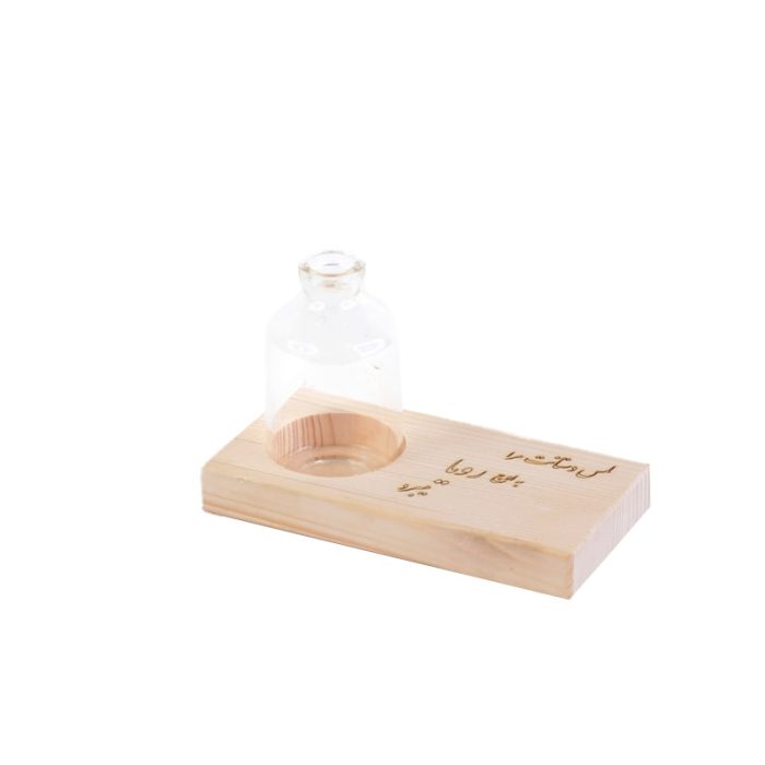 استند هدیه همراه با گلدان شیشه ای