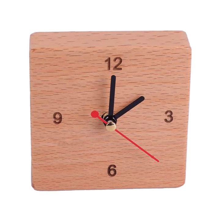 سفید-1 ساعت چوبی مدل مستطیلی