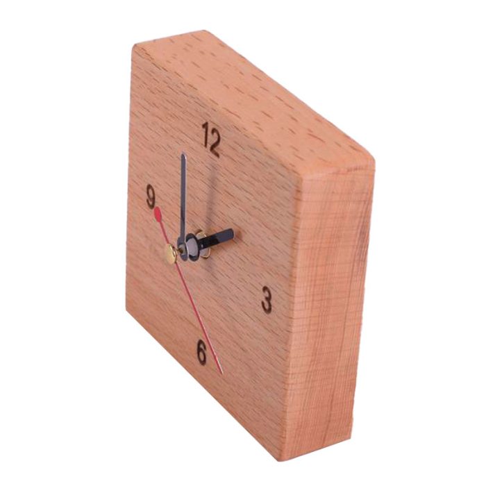 سفید3 ساعت چوبی مدل مستطیلی