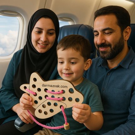 اسباب بازی دوخت چوبی هواپیما دارمازو