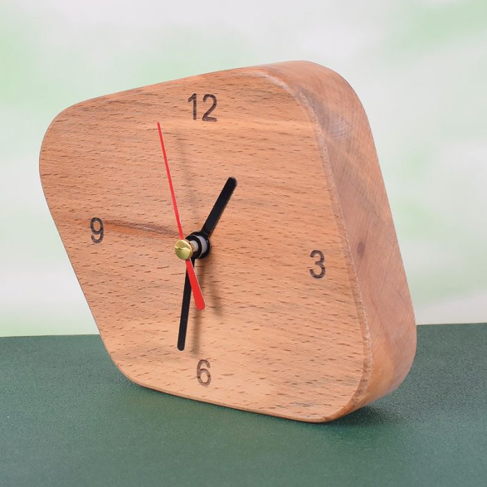 ساعت رومیزی چوبی مدل نا متقارن