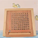 جزئیات چاپ فارسی روی جدول ضرب چوبی