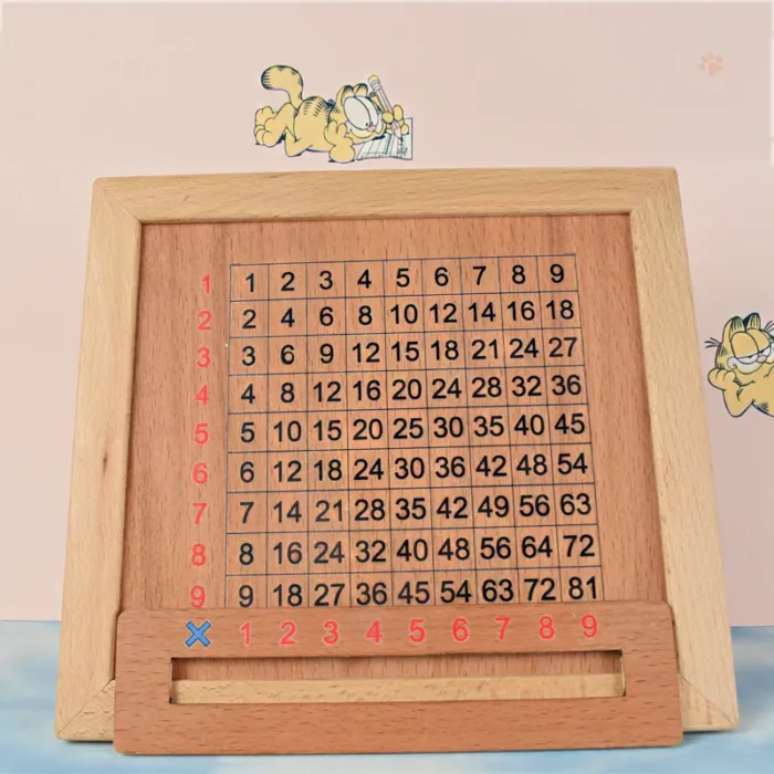 جزئیات چاپ فارسی روی جدول ضرب چوبی