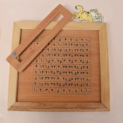 جدول ضرب چوبی آموزشی با فونت فارسی