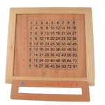 جدول ضرب چوبی انگلیسی با فونت لاتین برای کودکان کلاس سوم